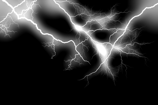 暗雲立ち込める電気のイメージ